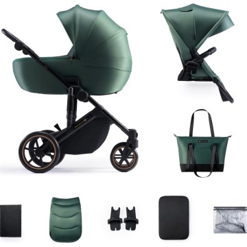 KINDERKRAFT - Cochecito combinado 2en1 PRIME 2 verde