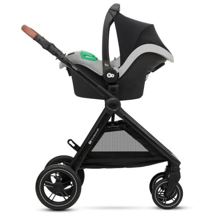 KINDERKRAFT - Cochecito combinado 3en1 ESME Moonlight gris + silla de coche MINK PRO
