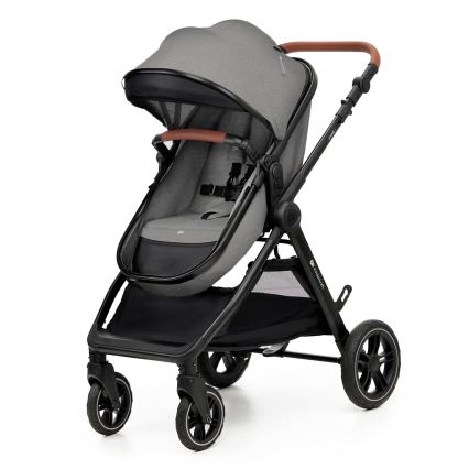 KINDERKRAFT - Cochecito combinado 3en1 ESME Moonlight gris + silla de coche MINK PRO