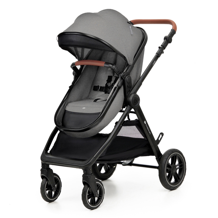 KINDERKRAFT - Cochecito combinado 3en1 ESME Moonlight gris + silla de coche MINK PRO