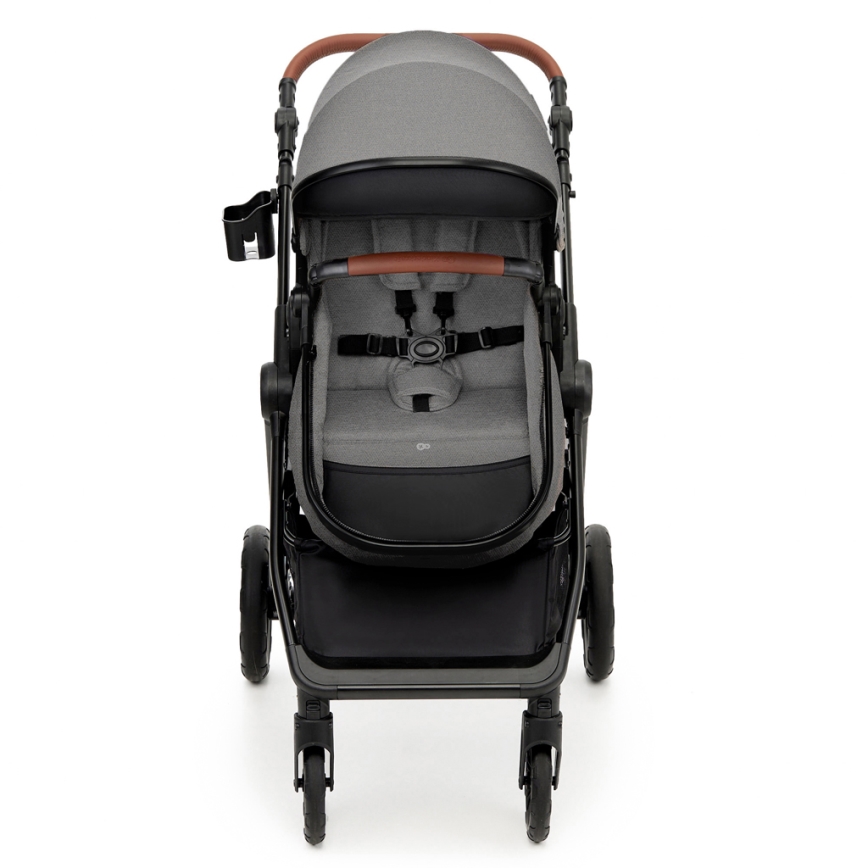 KINDERKRAFT - Cochecito combinado 3en1 ESME Moonlight gris + silla de coche MINK PRO