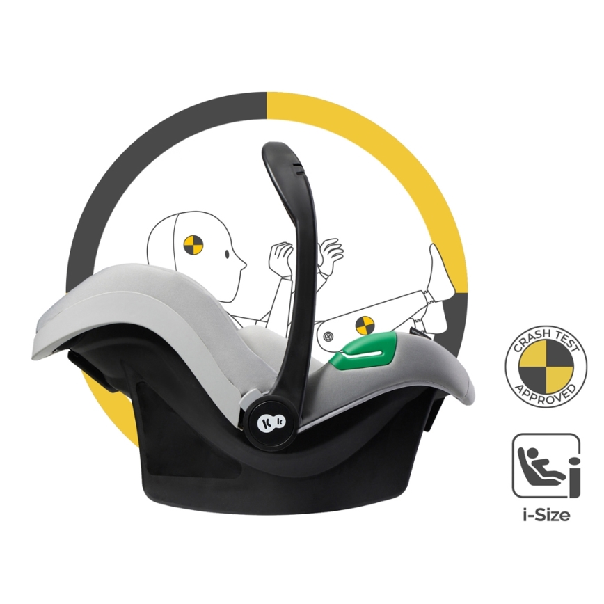KINDERKRAFT - Cochecito combinado 3en1 ESME Moonlight gris + silla de coche MINK PRO