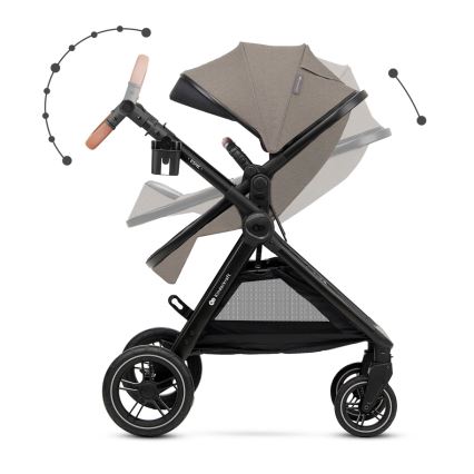 KINDERKRAFT - Cochecito combinado 3en1 ESME Sand beige + silla de coche MINK PRO