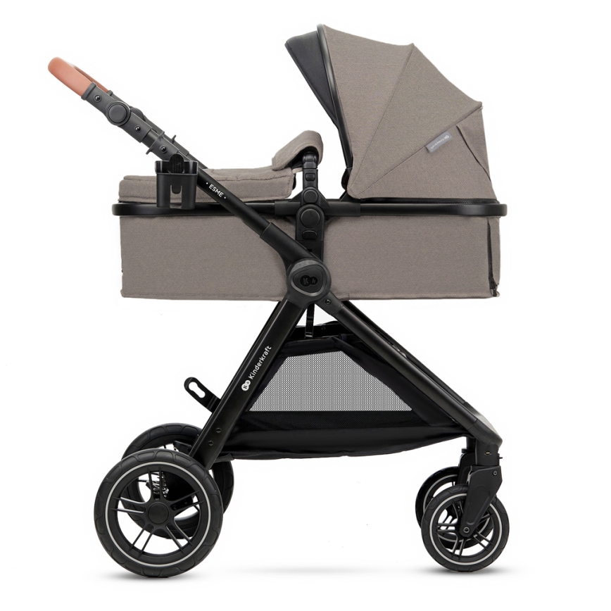 KINDERKRAFT - Cochecito combinado 3en1 ESME Sand beige + silla de coche MINK PRO