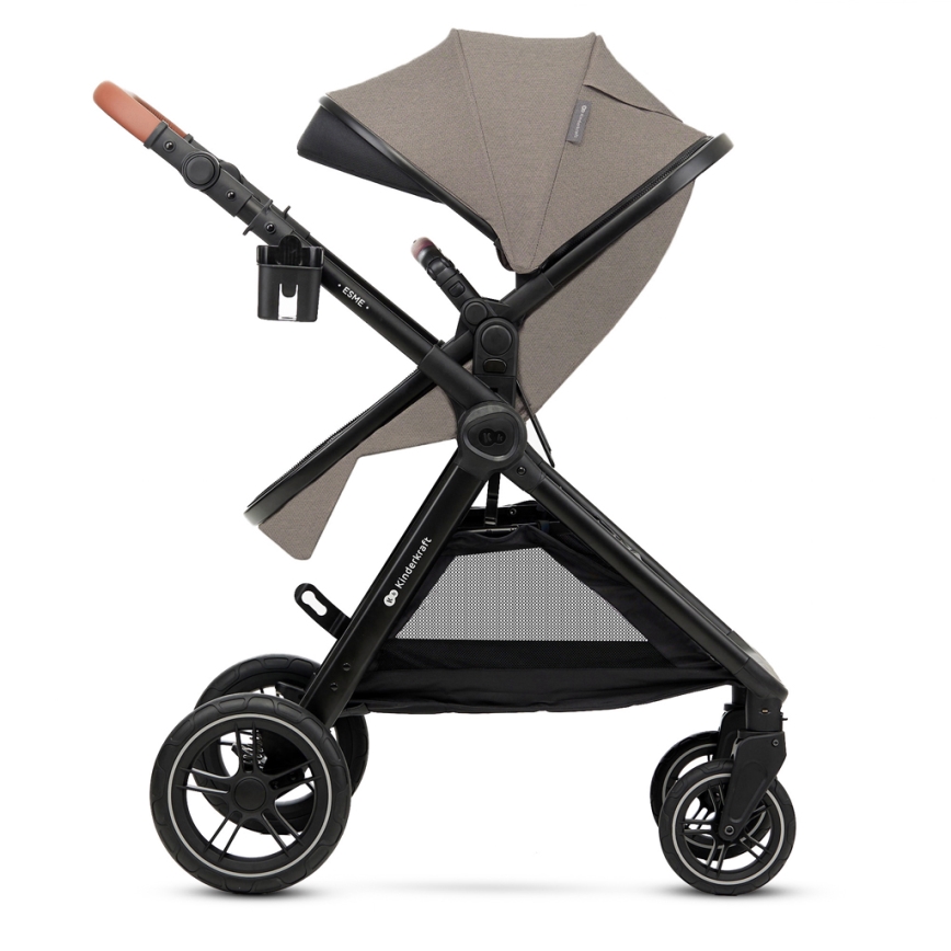 KINDERKRAFT - Cochecito combinado 3en1 ESME Sand beige + silla de coche MINK PRO