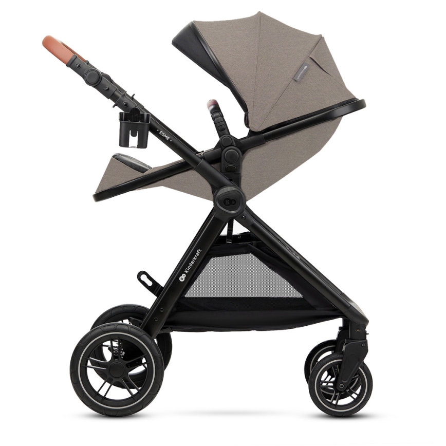KINDERKRAFT - Cochecito combinado 3en1 ESME Sand beige + silla de coche MINK PRO