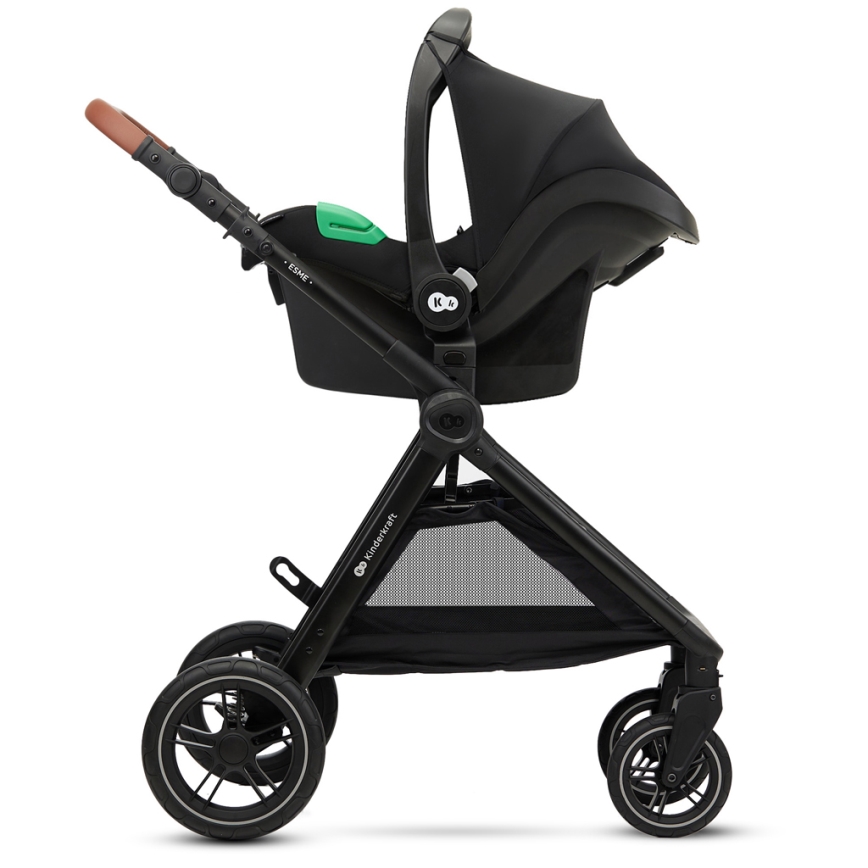 KINDERKRAFT - Cochecito combinado 3en1 ESME Sand beige + silla de coche MINK PRO