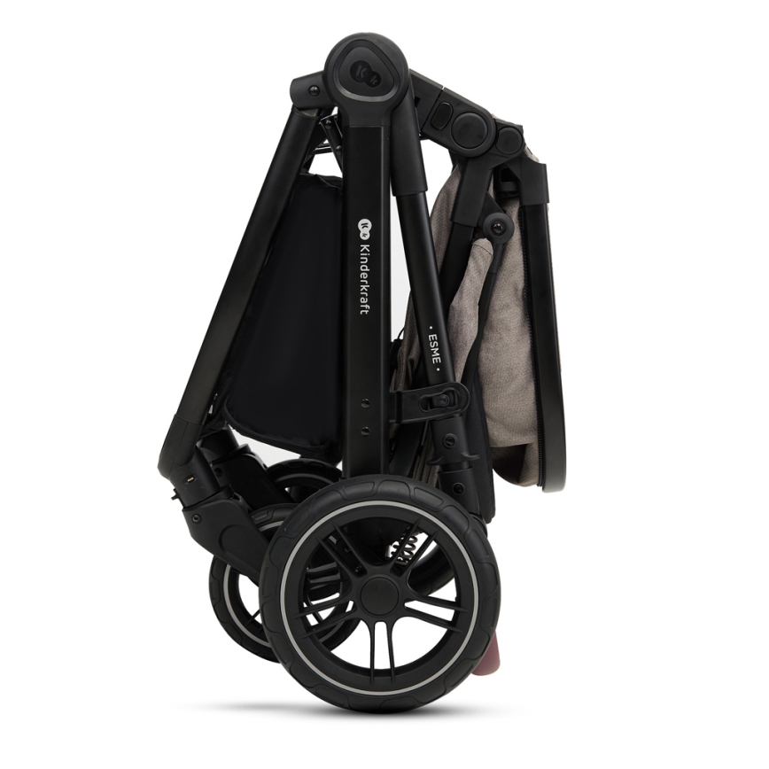 KINDERKRAFT - Cochecito combinado 3en1 ESME Sand beige + silla de coche MINK PRO