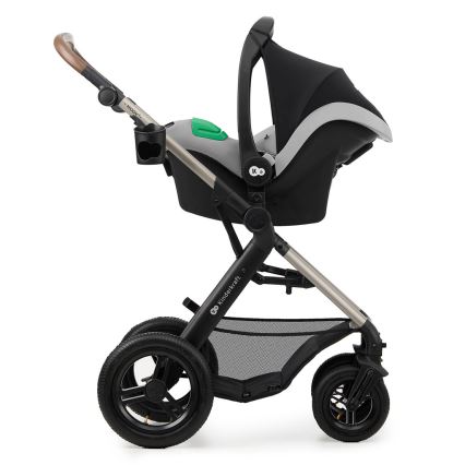 KINDERKRAFT - Cochecito combinado 3en1 MOOV 2 AIR Moonlight gris + silla de coche MINK PRO
