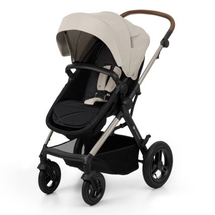 KINDERKRAFT - Cochecito combinado 3en1 MOOV 2 AIR Moonlight gris + silla de coche MINK PRO
