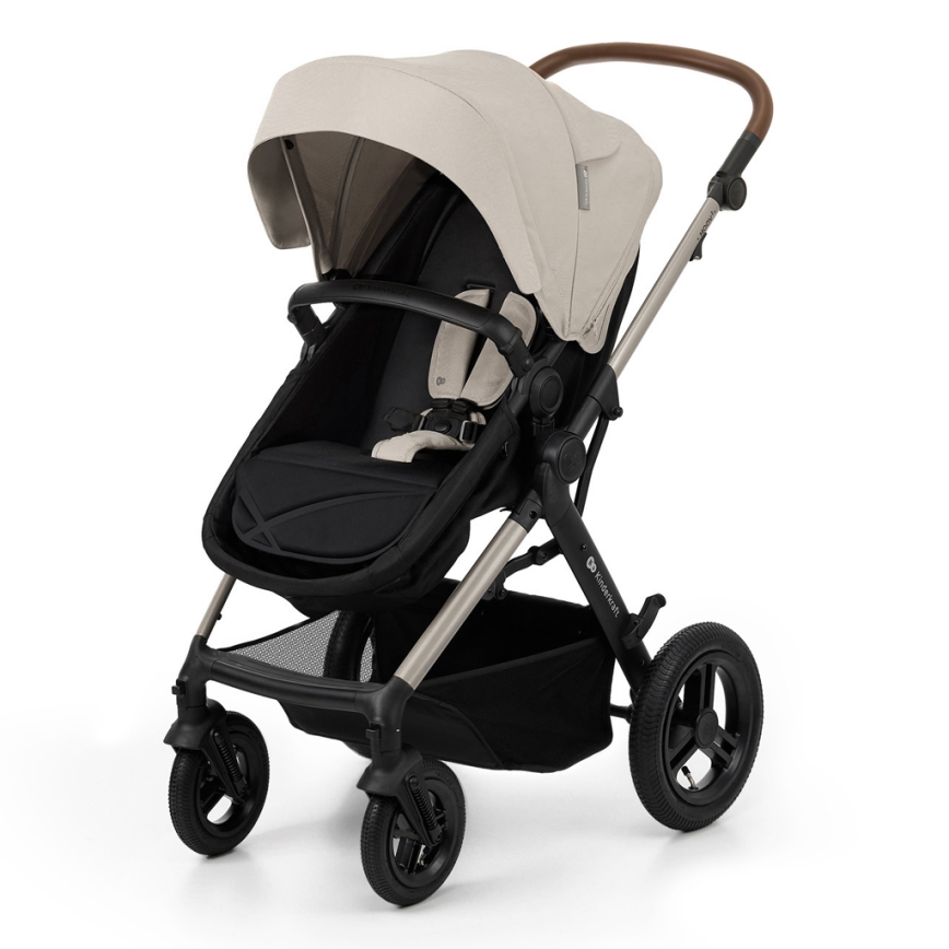 KINDERKRAFT - Cochecito combinado 3en1 MOOV 2 AIR Moonlight gris + silla de coche MINK PRO