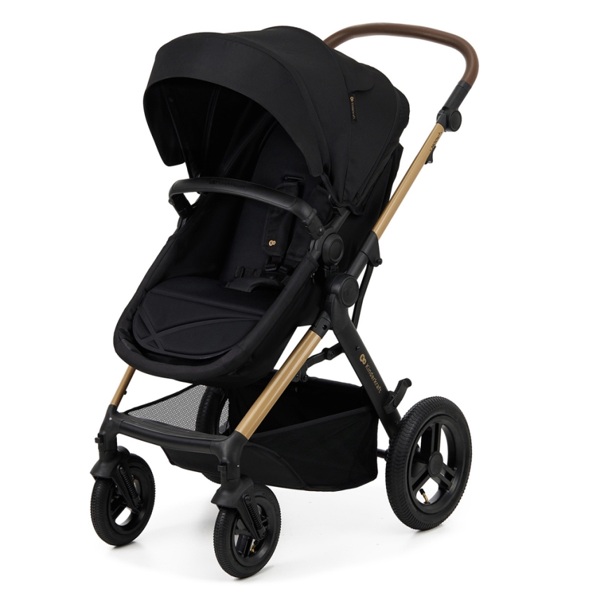 KINDERKRAFT - Cochecito combinado 3en1 MOOV 2 AIR Pure negro + silla de coche MINK PRO