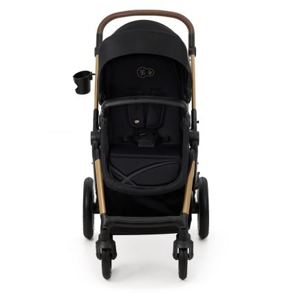 KINDERKRAFT - Cochecito combinado 3en1 MOOV 2 AIR Pure negro + silla de coche MINK PRO