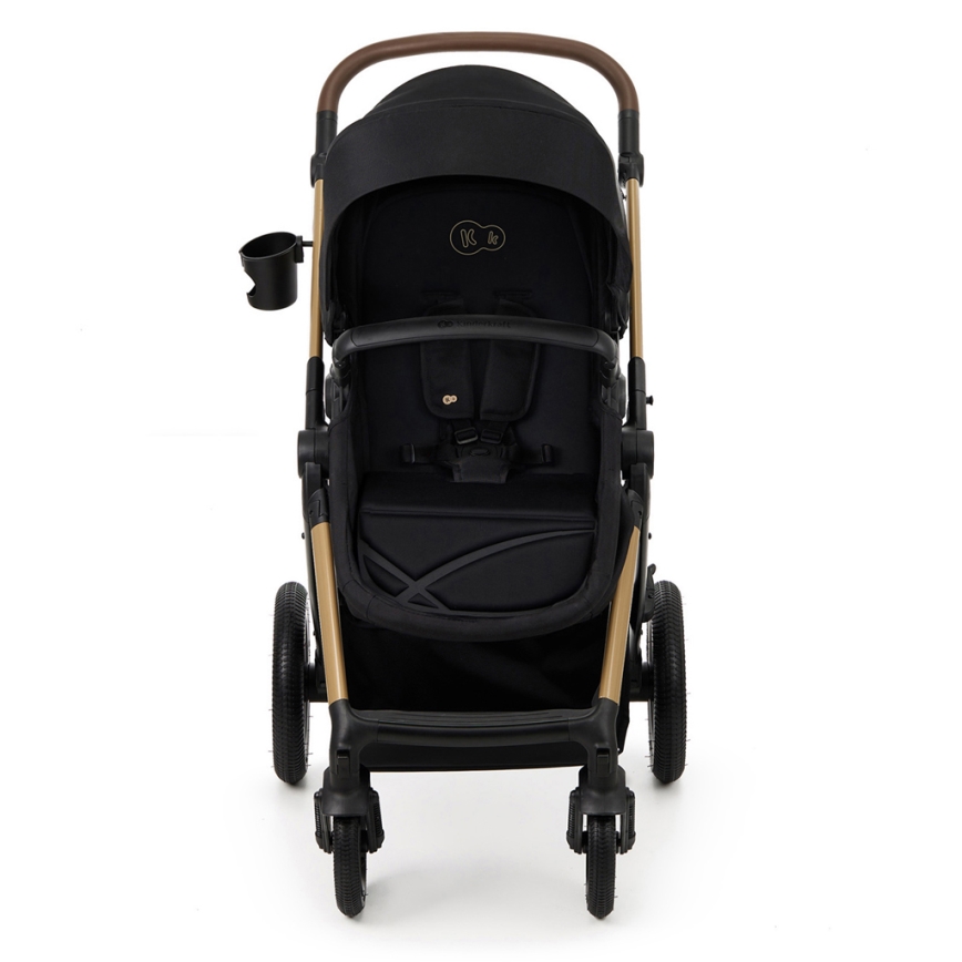 KINDERKRAFT - Cochecito combinado 3en1 MOOV 2 AIR Pure negro + silla de coche MINK PRO