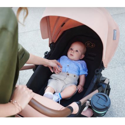 KINDERKRAFT - Cochecito combinado 3en1 MOOV 2 AIR Sand beige + silla de coche MINK PRO
