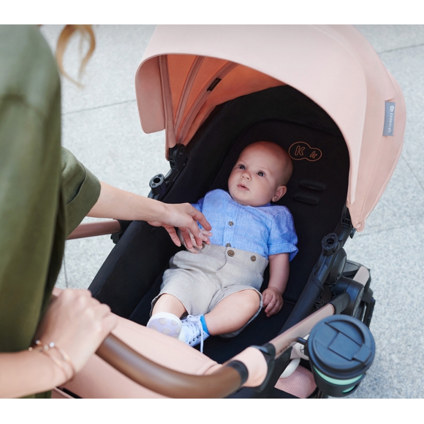 KINDERKRAFT - Cochecito combinado 3en1 MOOV 2 AIR Sand beige + silla de coche MINK PRO