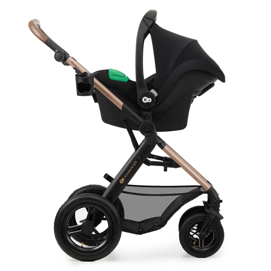 KINDERKRAFT - Cochecito combinado 3en1 MOOV 2 AIR Sand beige + silla de coche MINK PRO