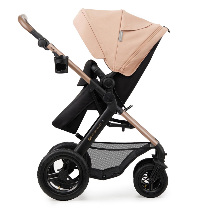 KINDERKRAFT - Cochecito combinado 3en1 MOOV 2 AIR Sand beige + silla de coche MINK PRO