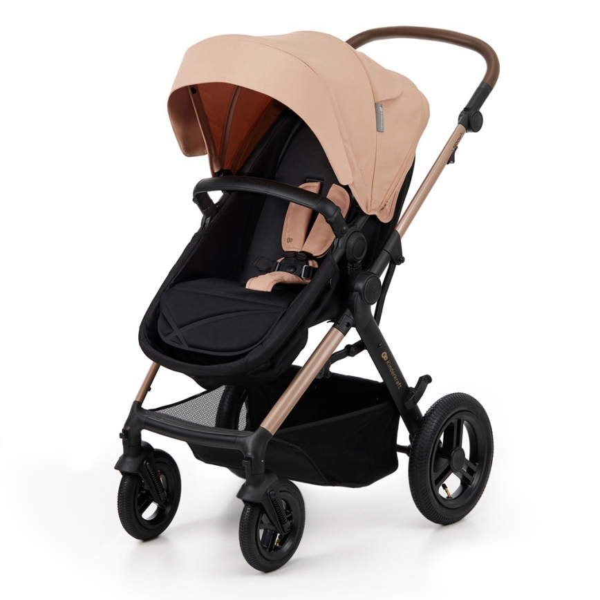 KINDERKRAFT - Cochecito combinado 3en1 MOOV 2 AIR Sand beige + silla de coche MINK PRO