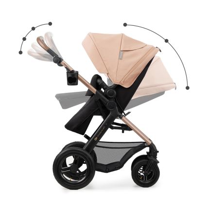 KINDERKRAFT - Cochecito combinado 3en1 MOOV 2 AIR Sand beige + silla de coche MINK PRO