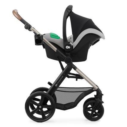 KINDERKRAFT - Cochecito combinado 3en1 MOOV 2 Moonlight gris + silla de coche MINK PRO