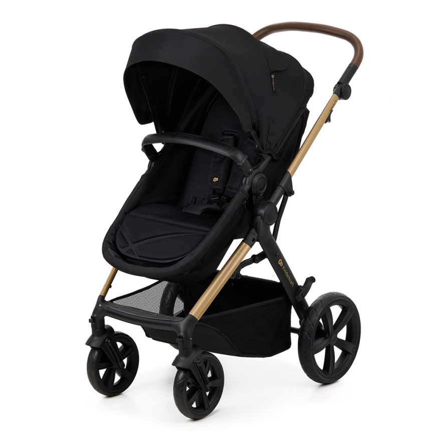 KINDERKRAFT - Cochecito combinado 3en1 MOOV 2 Pure negro + silla de coche MINK PRO