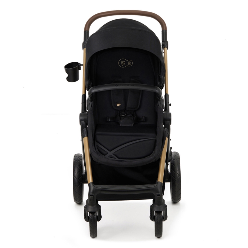 KINDERKRAFT - Cochecito combinado 3en1 MOOV 2 Pure negro + silla de coche MINK PRO