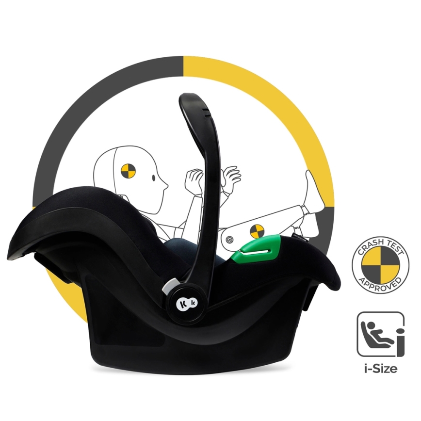 KINDERKRAFT - Cochecito combinado 3en1 MOOV 2 Pure negro + silla de coche MINK PRO