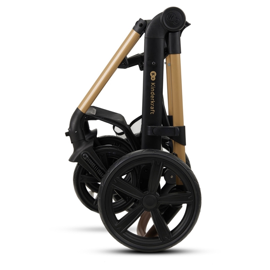 KINDERKRAFT - Cochecito combinado 3en1 MOOV 2 Pure negro + silla de coche MINK PRO