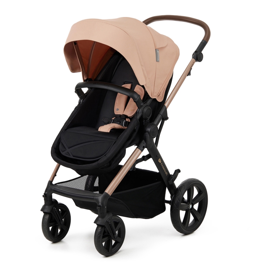 KINDERKRAFT - Cochecito combinado 3en1 MOOV 2 Sand beige + silla de coche MINK PRO