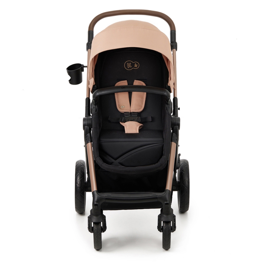 KINDERKRAFT - Cochecito combinado 3en1 MOOV 2 Sand beige + silla de coche MINK PRO