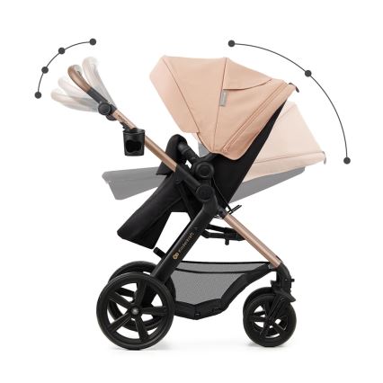 KINDERKRAFT - Cochecito combinado 3en1 MOOV 2 Sand beige + silla de coche MINK PRO