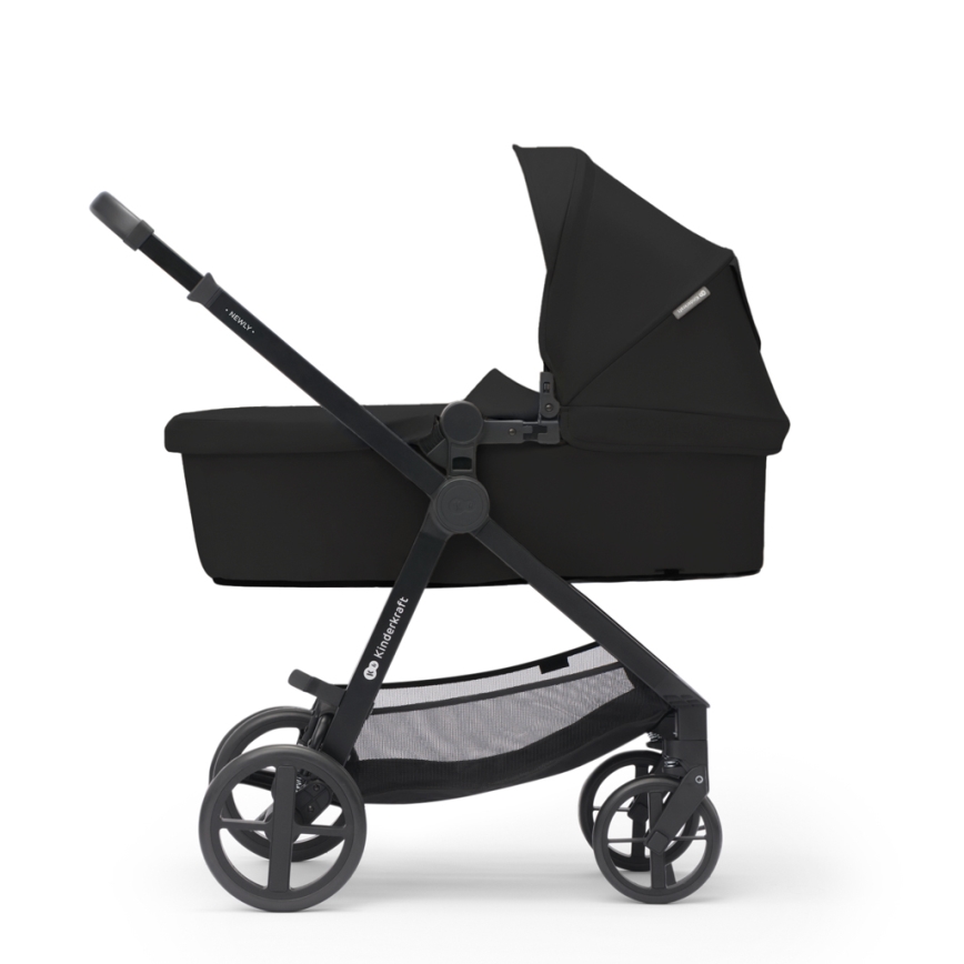 KINDERKRAFT - Cochecito combinado 3en1 NEWLY Clásico negro  + silla de coche MINK PRO