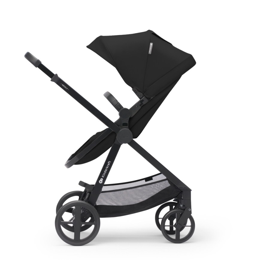 KINDERKRAFT - Cochecito combinado 3en1 NEWLY Clásico negro  + silla de coche MINK PRO