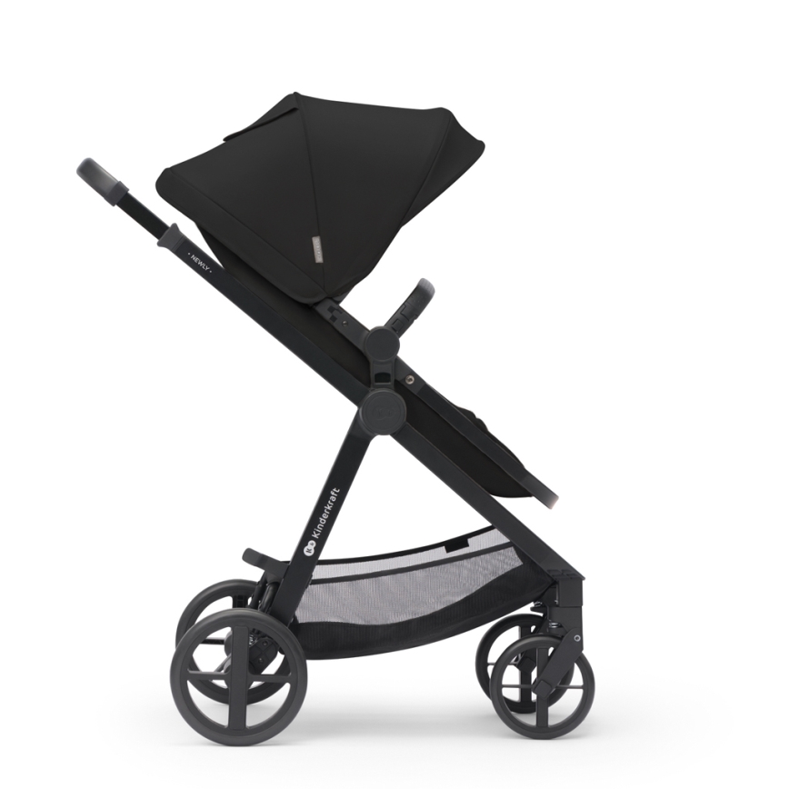 KINDERKRAFT - Cochecito combinado 3en1 NEWLY Clásico negro  + silla de coche MINK PRO