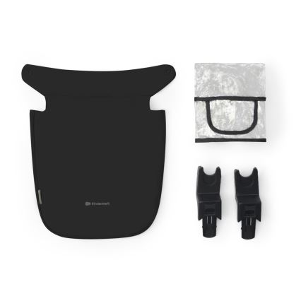 KINDERKRAFT - Cochecito combinado 3en1 NEWLY Clásico negro  + silla de coche MINK PRO