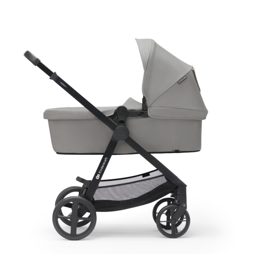 KINDERKRAFT - Cochecito combinado 3en1 NEWLY Moonlight gris  + silla de coche MINK PRO