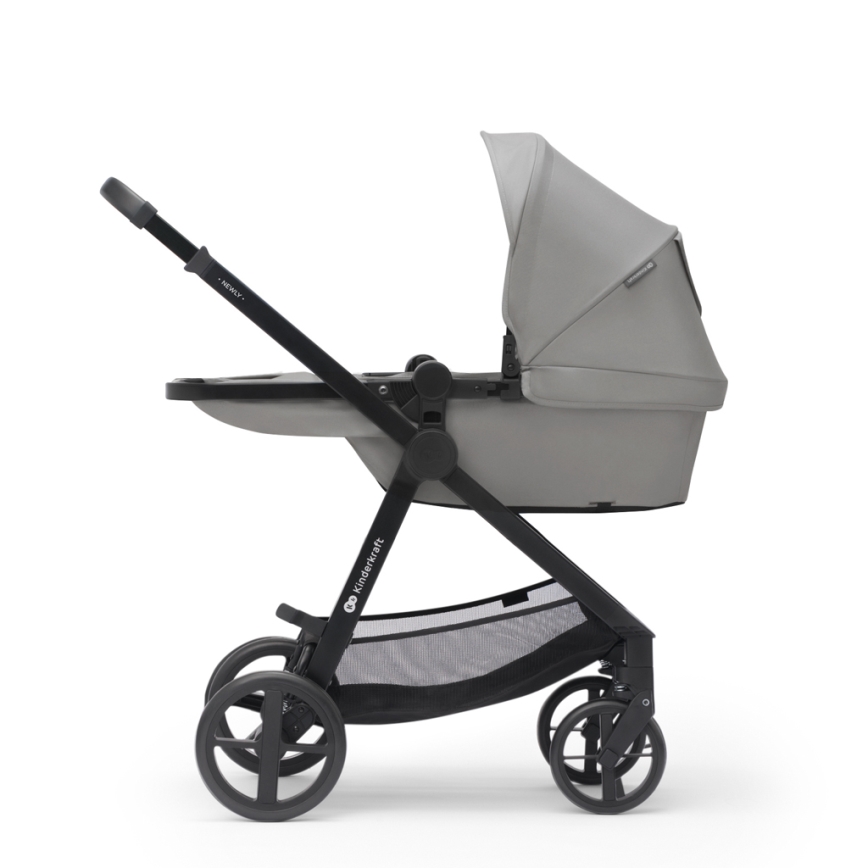 KINDERKRAFT - Cochecito combinado 3en1 NEWLY Moonlight gris  + silla de coche MINK PRO