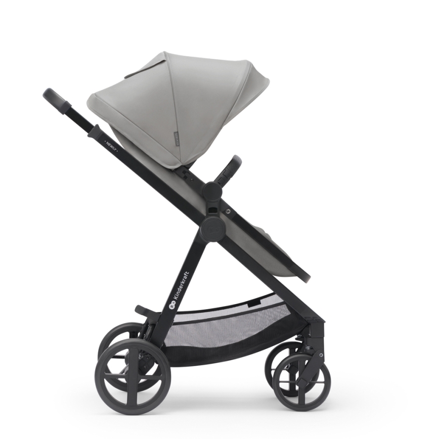 KINDERKRAFT - Cochecito combinado 3en1 NEWLY Moonlight gris  + silla de coche MINK PRO