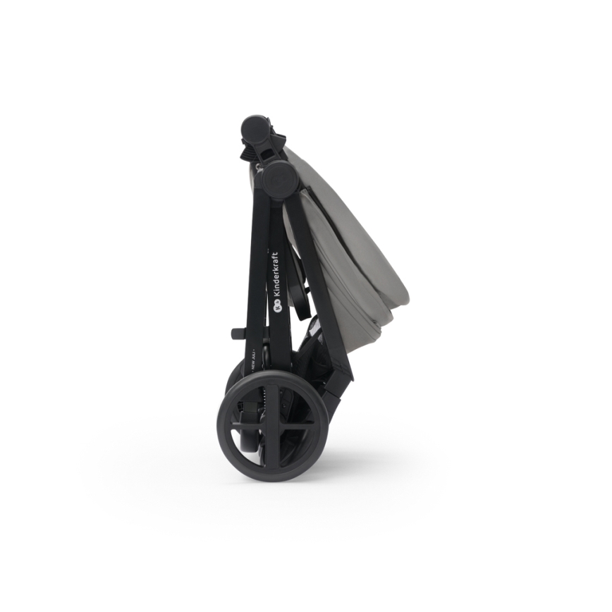 KINDERKRAFT - Cochecito combinado 3en1 NEWLY Moonlight gris  + silla de coche MINK PRO