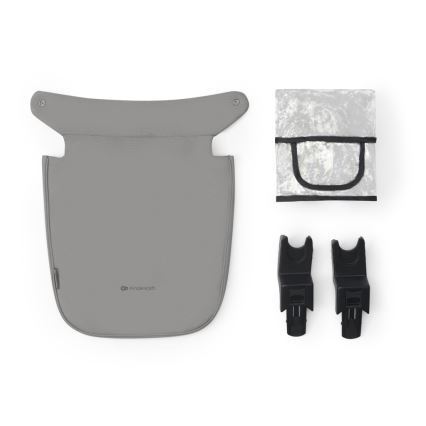 KINDERKRAFT - Cochecito combinado 3en1 NEWLY Moonlight gris  + silla de coche MINK PRO