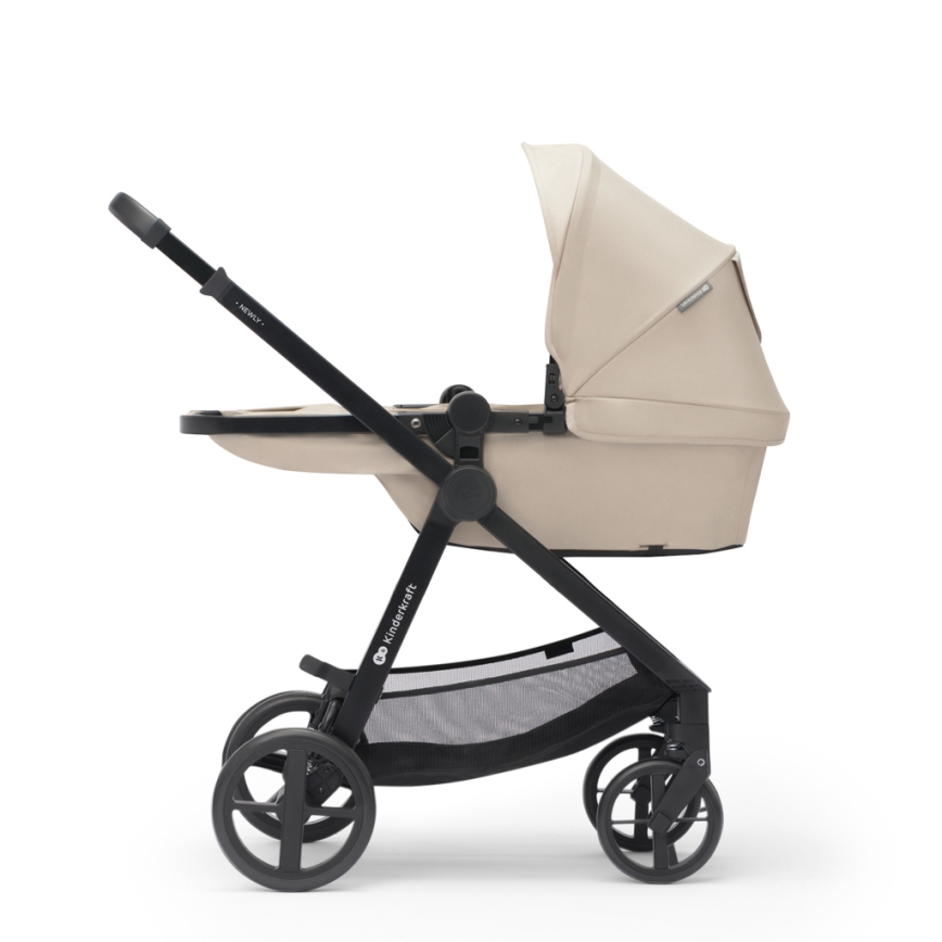KINDERKRAFT - Cochecito combinado 3en1 NEWLY Sand beige + silla de coche MINK PRO