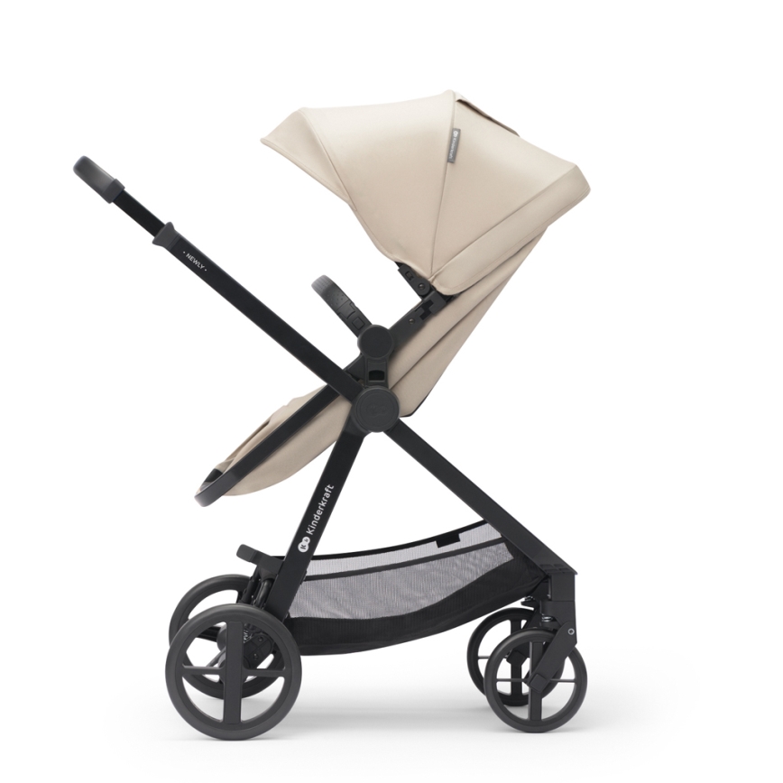 KINDERKRAFT - Cochecito combinado 3en1 NEWLY Sand beige + silla de coche MINK PRO