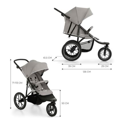 KINDERKRAFT - Cochecito HELSI2 gris