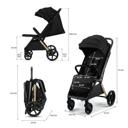 KINDERKRAFT - Cochecito LOOM negro