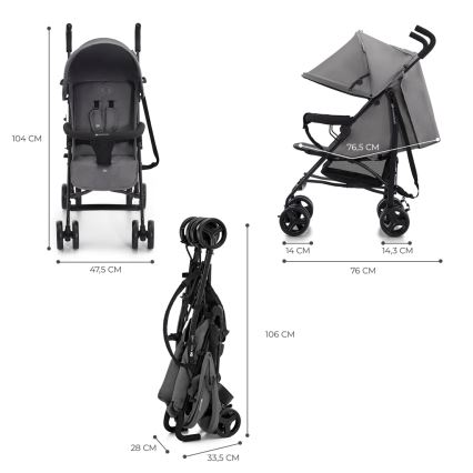 KINDERKRAFT - Cochecito TIK Stone gris