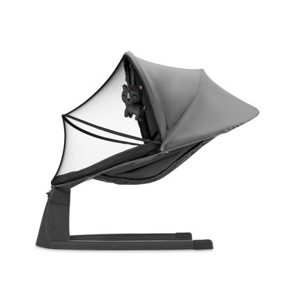 KINDERKRAFT - Columpio para bebés con melodía 2en1 LUMI 4xAAA gris oscuro