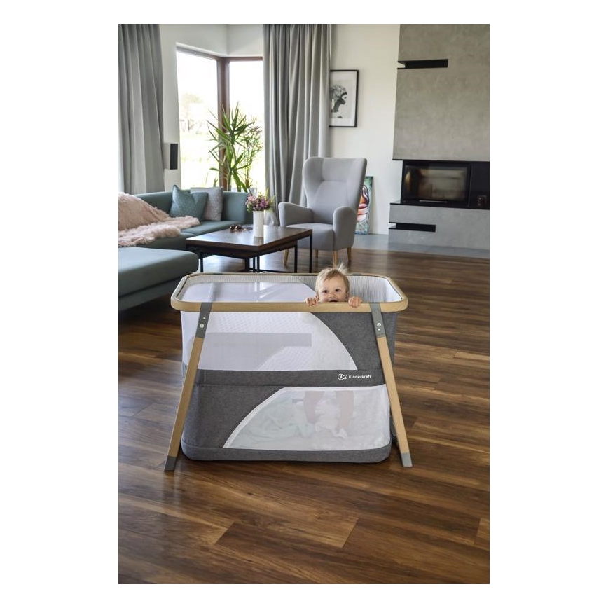 KINDERKRAFT - Cuna de viaje 4en1 SOFI gris