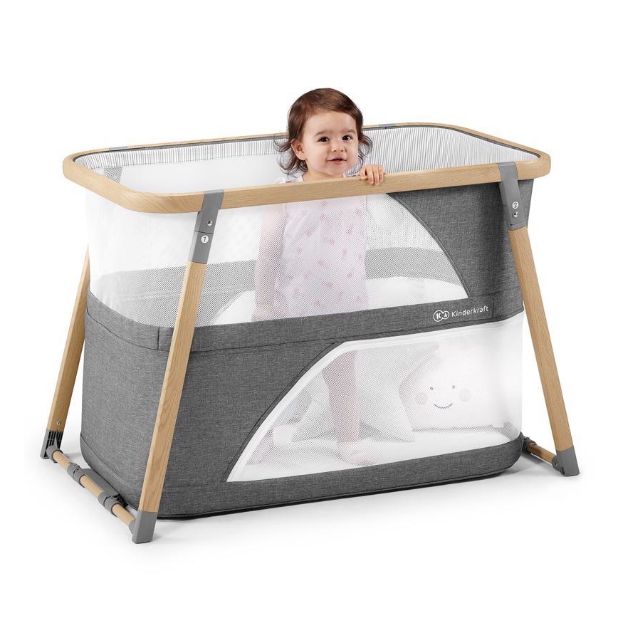 KINDERKRAFT - Cuna de viaje 4en1 SOFI gris