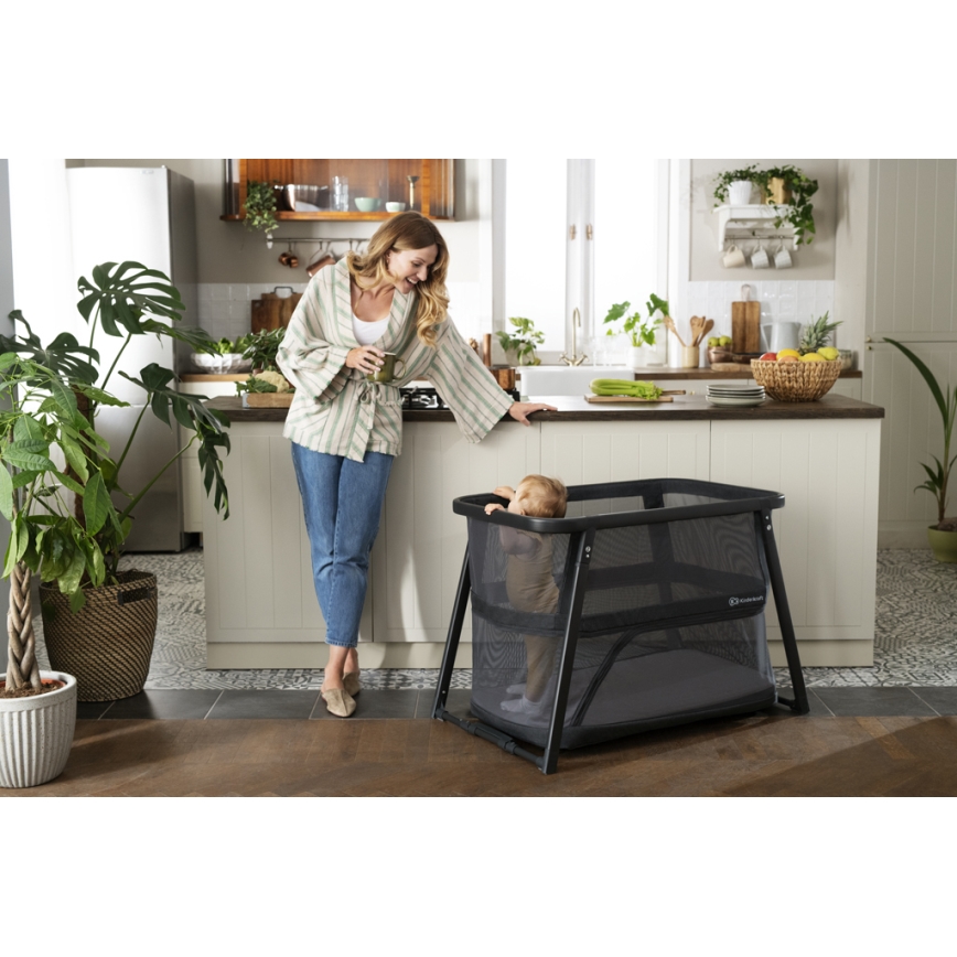 KINDERKRAFT - Cuna de viaje 4en1 SOFI PLUS gris oscuro